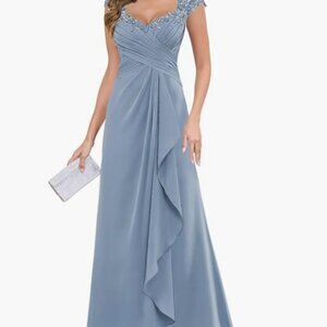 ✨ Dusty Blue Formal Dress – Size 6 ✨